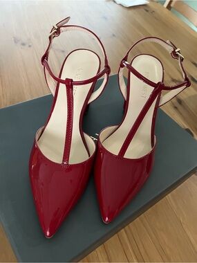 Nine West Patent Red Heels